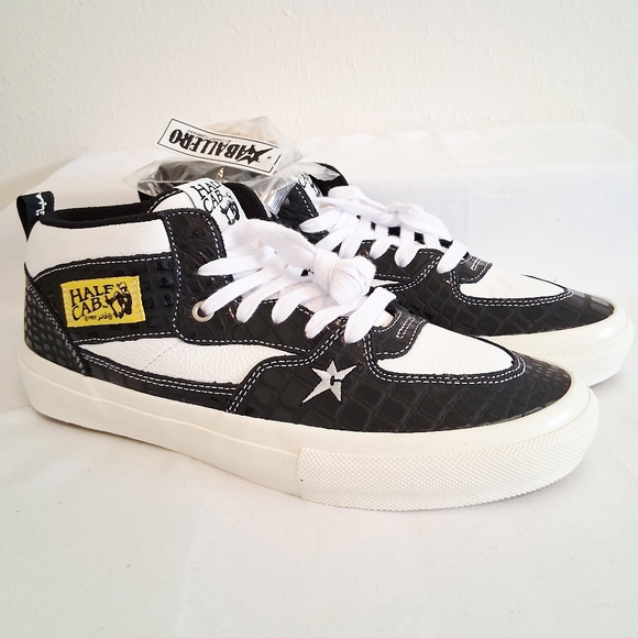 Vans Carpet Company Skate Half Cab Black White Leather